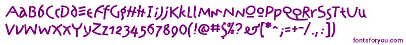 PrawnHandwriteRegular-fontti – violetit fontit valkoisella taustalla