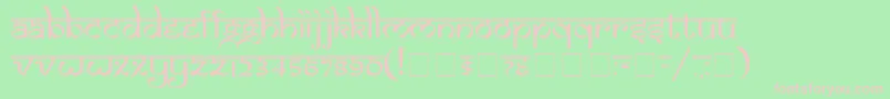 Samarn Font – Pink Fonts on Green Background