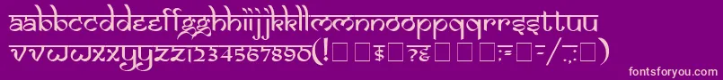 Samarn Font – Pink Fonts on Purple Background