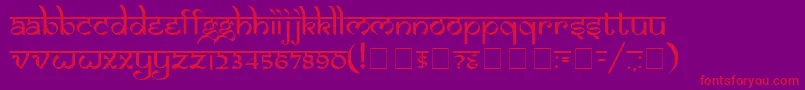 Samarn Font – Red Fonts on Purple Background