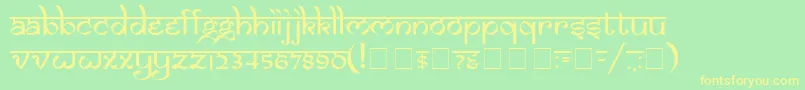 Samarn Font – Yellow Fonts on Green Background