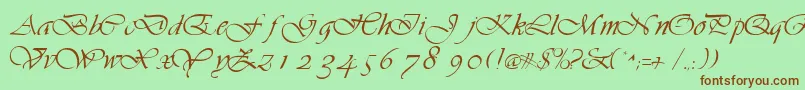 VilladbNormal Font – Brown Fonts on Green Background