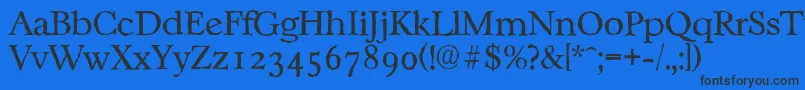 CasablancaantiqueLightRegular Font – Black Fonts on Blue Background