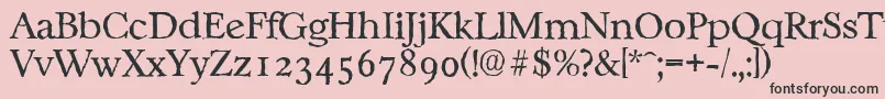 CasablancaantiqueLightRegular Font – Black Fonts on Pink Background