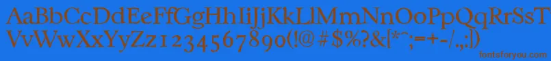 CasablancaantiqueLightRegular Font – Brown Fonts on Blue Background