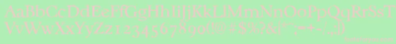CasablancaantiqueLightRegular Font – Pink Fonts on Green Background