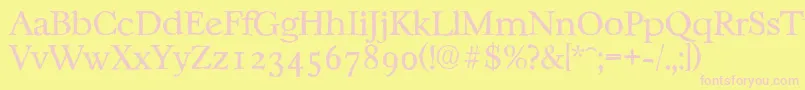 CasablancaantiqueLightRegular Font – Pink Fonts on Yellow Background