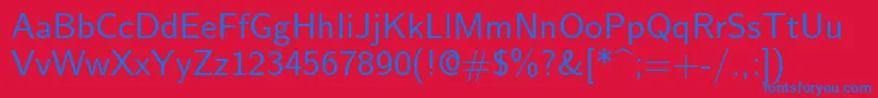 Lmsans10Regular Font – Blue Fonts on Red Background