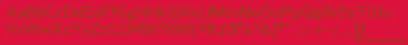 Lmsans10Regular Font – Brown Fonts on Red Background