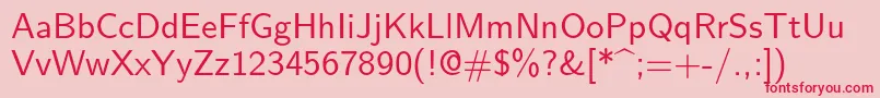 Lmsans10Regular Font – Red Fonts on Pink Background