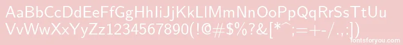 Lmsans10Regular Font – White Fonts on Pink Background