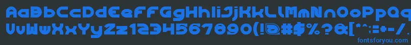 Algorithm Font – Blue Fonts on Black Background