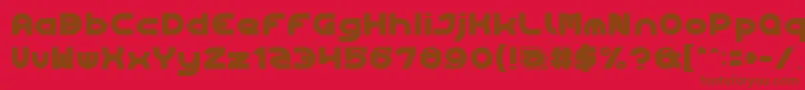 Algorithm Font – Brown Fonts on Red Background