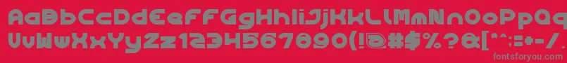 Algorithm Font – Gray Fonts on Red Background