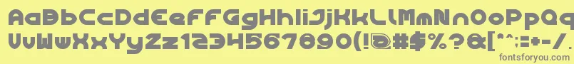 Algorithm Font – Gray Fonts on Yellow Background