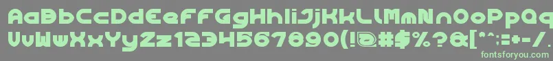 Algorithm-fontti – vihreät fontit harmaalla taustalla