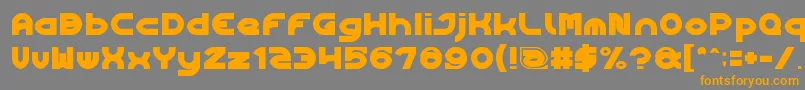 Algorithm Font – Orange Fonts on Gray Background