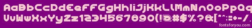 Algorithm Font – Pink Fonts on Purple Background