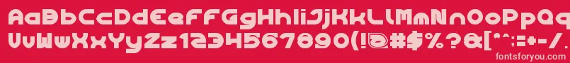 Algorithm Font – Pink Fonts on Red Background