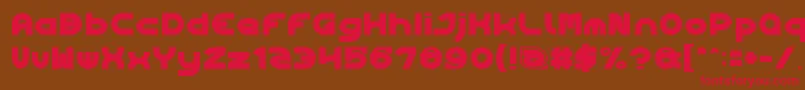 Algorithm Font – Red Fonts on Brown Background