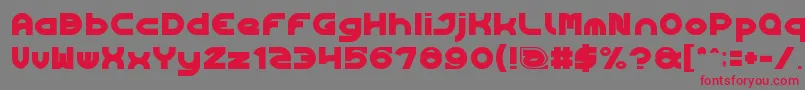 Algorithm Font – Red Fonts on Gray Background