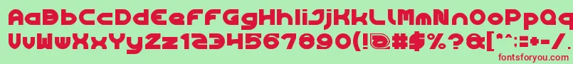 Algorithm Font – Red Fonts on Green Background