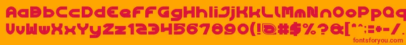 Algorithm Font – Red Fonts on Orange Background