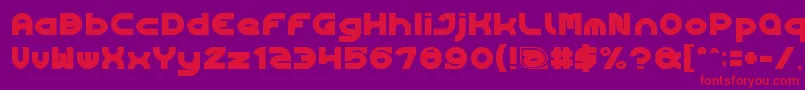 Algorithm-Schriftart – Rote Schriften auf violettem Hintergrund