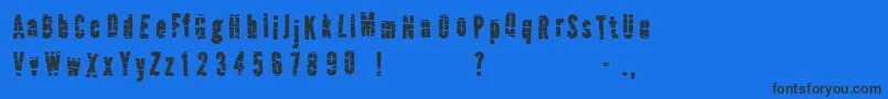 QrackstreetFree Font – Black Fonts on Blue Background