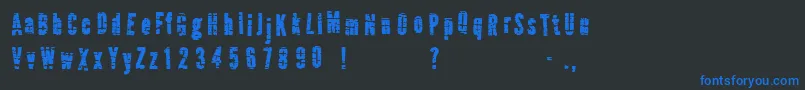 QrackstreetFree Font – Blue Fonts on Black Background