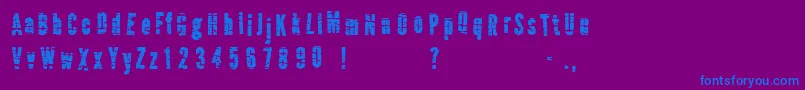 QrackstreetFree Font – Blue Fonts on Purple Background
