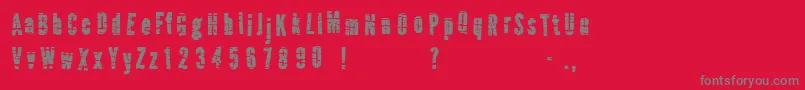 QrackstreetFree Font – Gray Fonts on Red Background