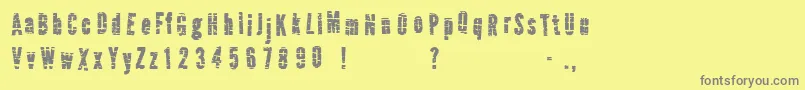 Шрифт QrackstreetFree – серые шрифты на жёлтом фоне