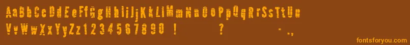 QrackstreetFree Font – Orange Fonts on Brown Background