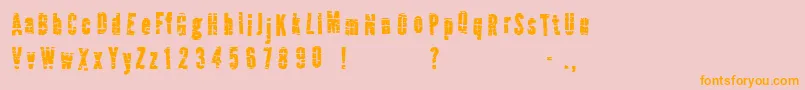 QrackstreetFree Font – Orange Fonts on Pink Background