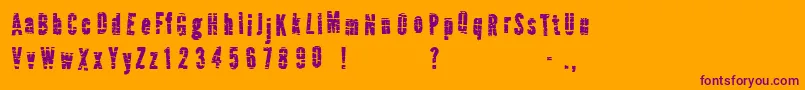 QrackstreetFree Font – Purple Fonts on Orange Background