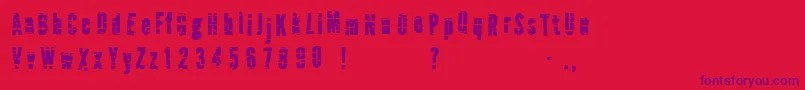 QrackstreetFree Font – Purple Fonts on Red Background