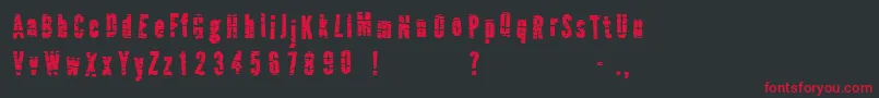 QrackstreetFree Font – Red Fonts on Black Background