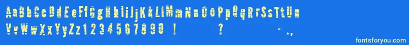 QrackstreetFree Font – Yellow Fonts on Blue Background