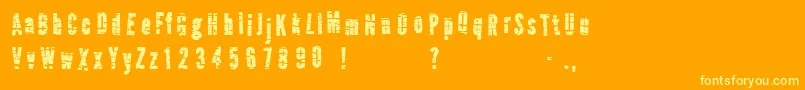 QrackstreetFree Font – Yellow Fonts on Orange Background