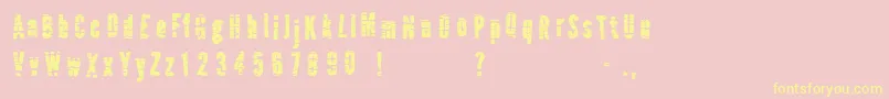 QrackstreetFree Font – Yellow Fonts on Pink Background