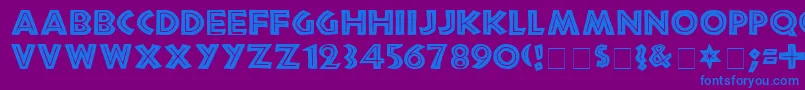 TribecaMedium Font – Blue Fonts on Purple Background