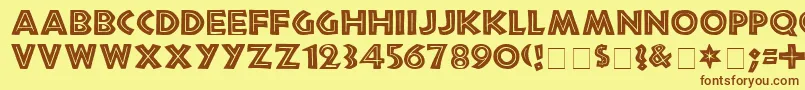 TribecaMedium Font – Brown Fonts on Yellow Background