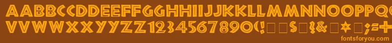 TribecaMedium Font – Orange Fonts on Brown Background