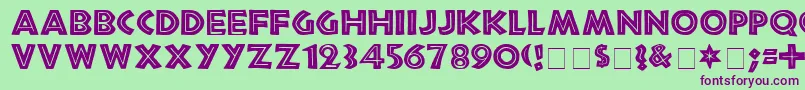 TribecaMedium Font – Purple Fonts on Green Background