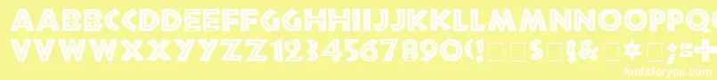 TribecaMedium Font – White Fonts on Yellow Background