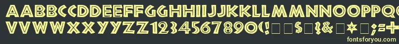 フォントTribecaMedium – 黒い背景に黄色の文字