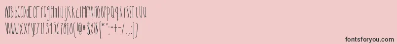 Cutiepie Font – Black Fonts on Pink Background