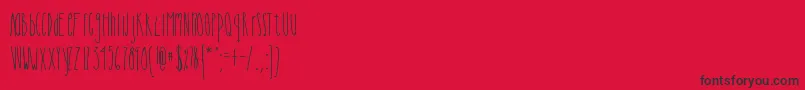 Cutiepie Font – Black Fonts on Red Background