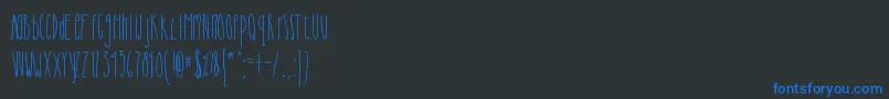 Cutiepie Font – Blue Fonts on Black Background